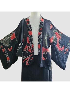 Vintage chicos 90s y2k Sheer Kimono Sequin Details M/L